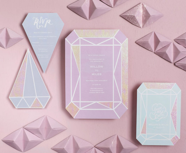 Love these Iridescent Party Invitations - See more iridescent hologram party ideas on B. Lovely Events