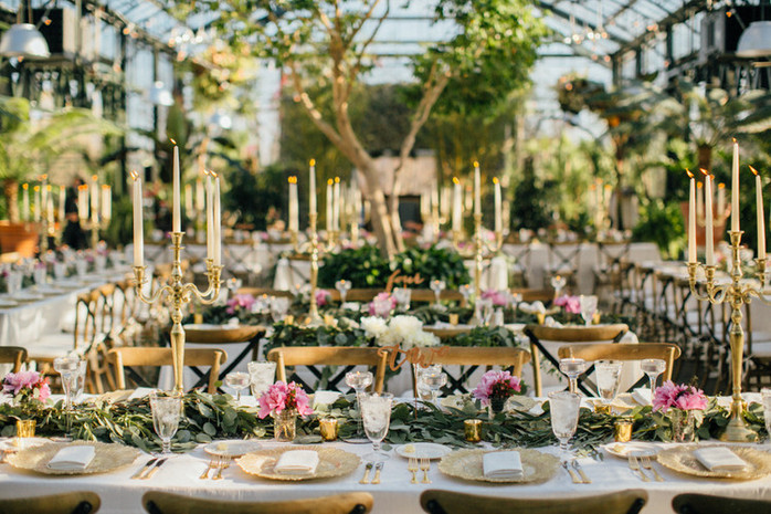 Romantic outdoor floral and greenery wedding