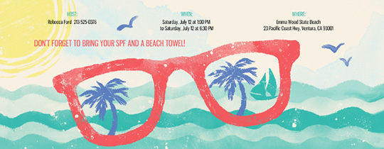 Summer Pool party invitation- Evite