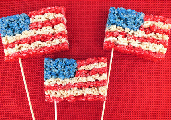 America Flag 4th of July Rice Crispies - See all 8 AWESOME 4th of July Rice Krispy ideas on B. Lovely Events!