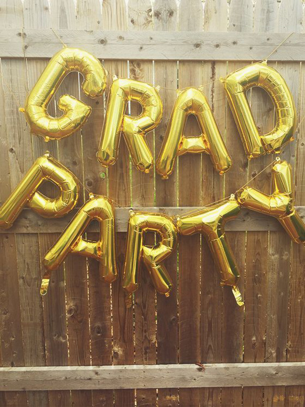 Love these Grad Party balloons - See more graduation Party ideas on B. Lovely Events