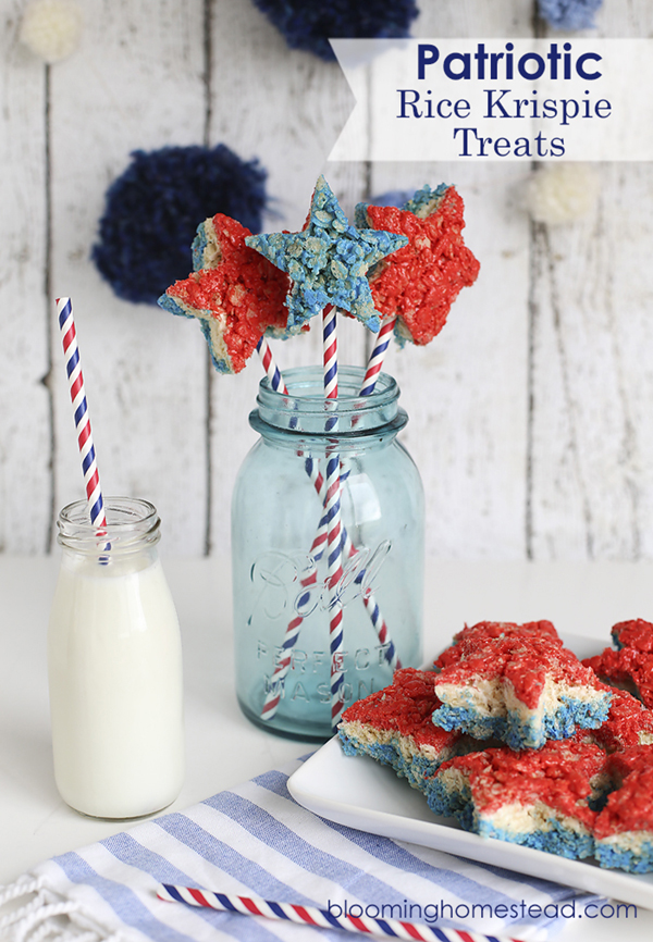 Patriotic-Rice-Krispy-Treats-by-Blooming-Homestead- See all 8 AWESOME 4th of July Rice Krispy ideas on B. Lovely Events!