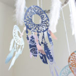 DIY Dreamcatcher Mobile - Learn how to make it on B. Lovely Events