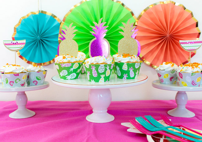 DIY Summer Party Cupcakes- B. Lovely Events