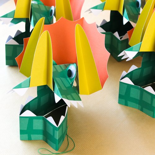 WHAT! These are the coolest Dinosaur party hats!