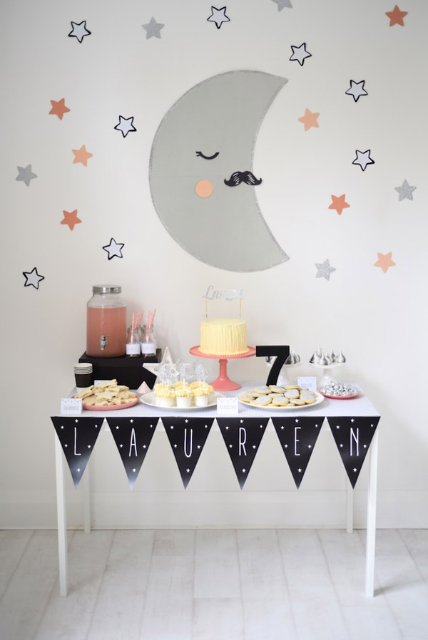 Adorable Star & Moon Party! See more Space, Star and Galaxy party Ideas on B. Lovely Events