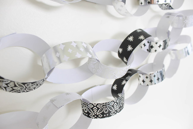 DIY Paper Chains! Learn how to make them on B. Lovely Events!