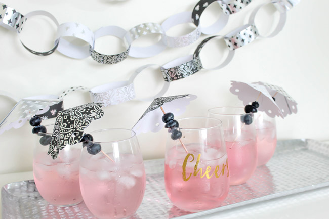 DIY Drink Umbrellas! Learn how to make them on B. Lovely Events! Love these!
