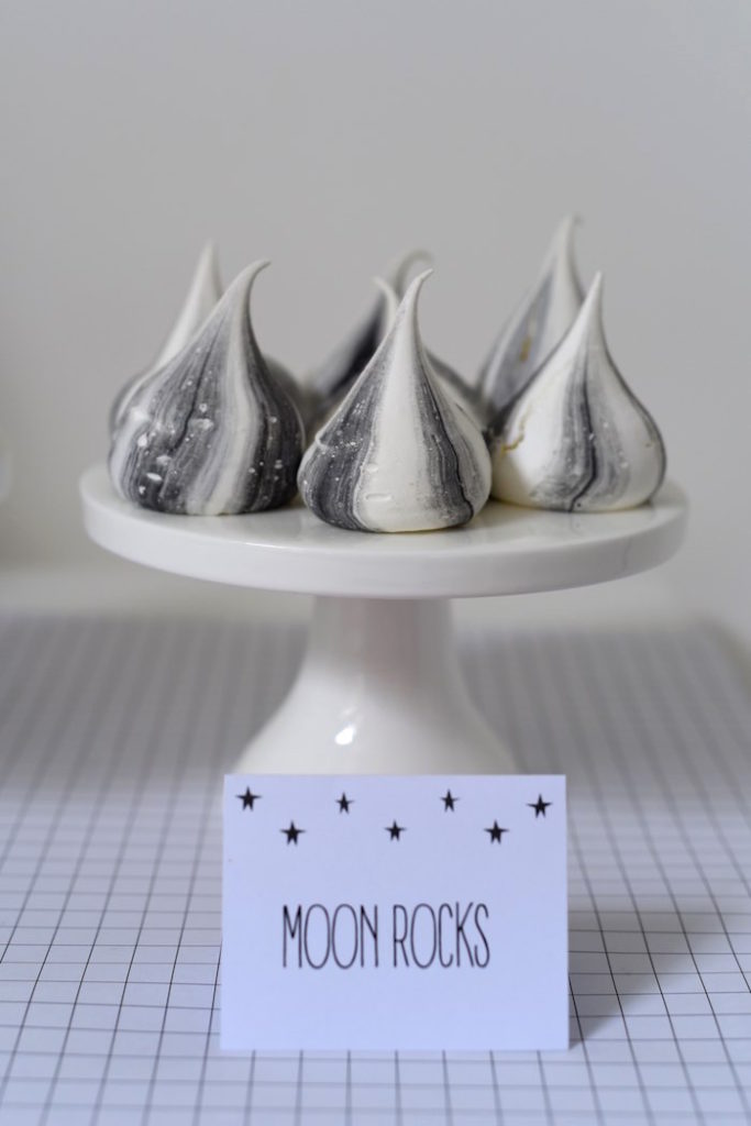 Love these moon desserts for a star galaxy party- See more Space, Star and Galaxy party Ideas on B. Lovely Events