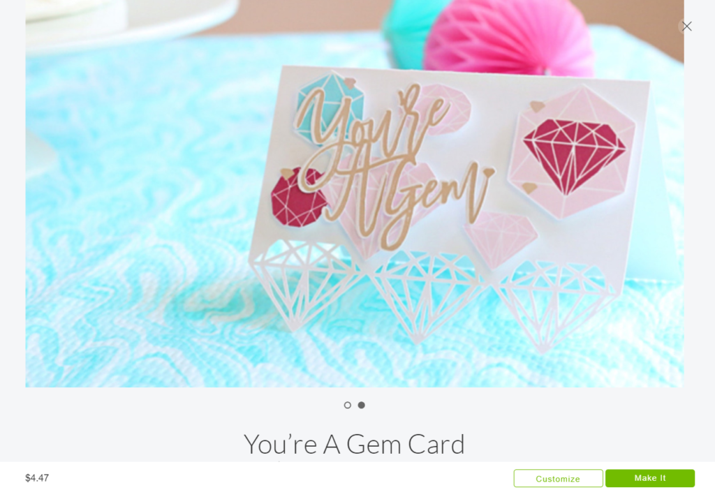 Your a Gem Cricut Card Cricut