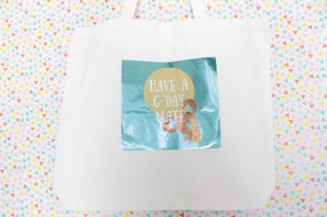 DIY Have a G-Day Mate Tote- Learn how to make this on B. Lovely Events!