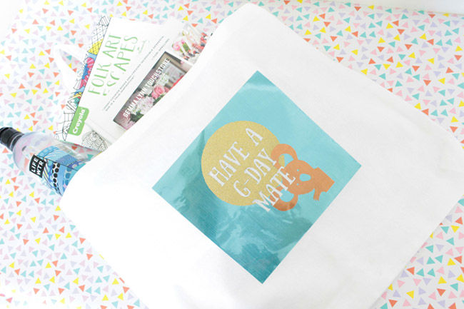 DIY Have a G-Day Mate Tote- So Cute! See how to make it on B. Lovely Events