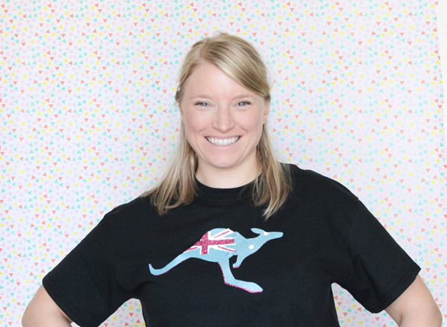 DIY Kangaroo Australian Flag Shirt - learn how to make this on B. Lovely Events!