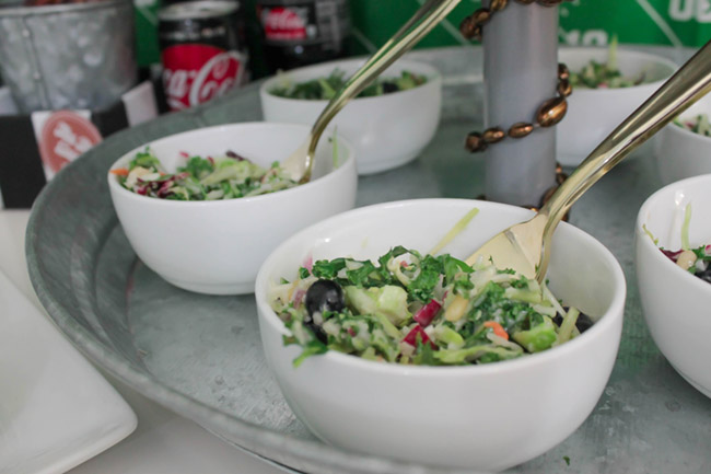 Football food ideas- Love this slaw!-See more Football party details at B. Lovely Events