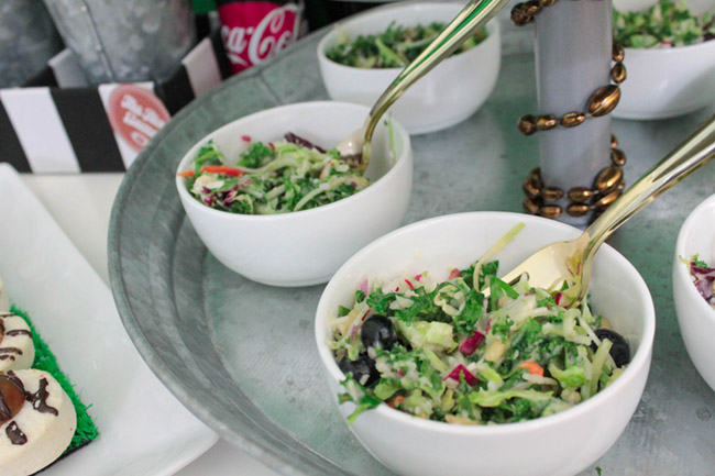 Local Oregon Brussels Sprouts, Radishes & Kale Slaw.