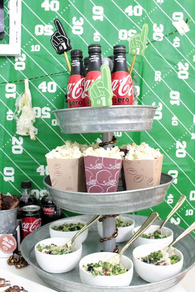 Football party food and drink ideas-See more Football party details at B. Lovely Events