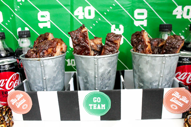 Football party Ribs-See more Football party details at B. Lovely Events