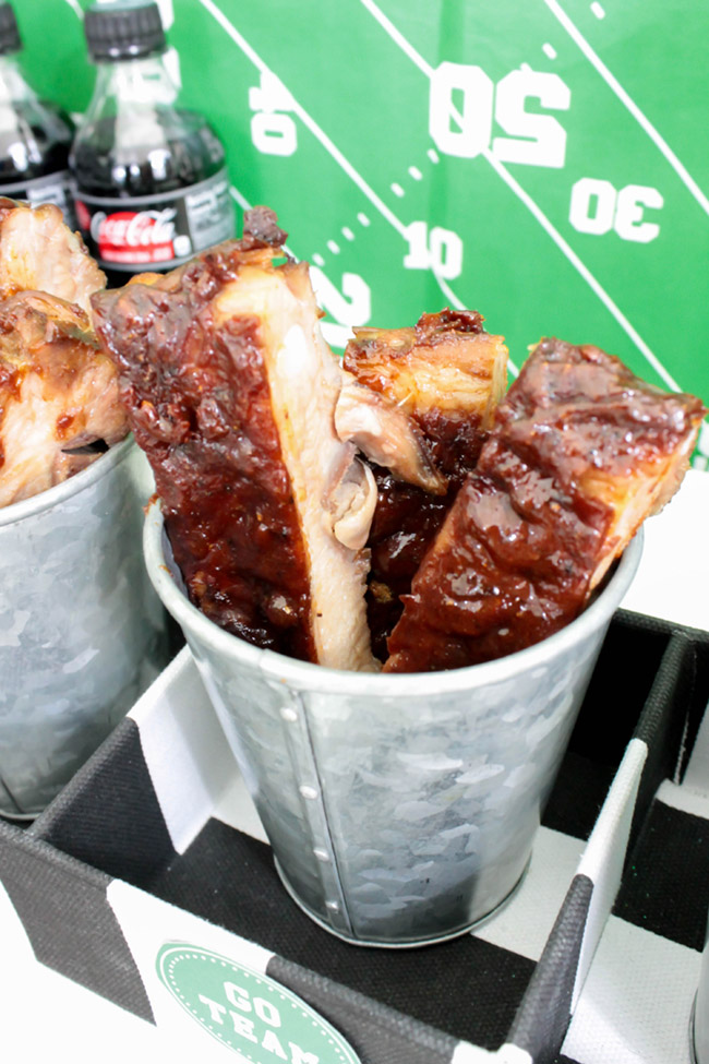 Football party ribs-See more Football party details at B. Lovely Events