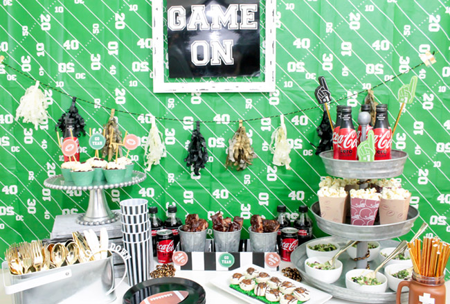 LOVELY football party ideas!-See more Football party details at B. Lovely Events
