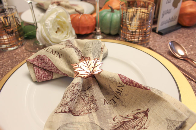 Lovely Thanksgiving Tablescape Thanksgiving napkins - B. Lovely Events