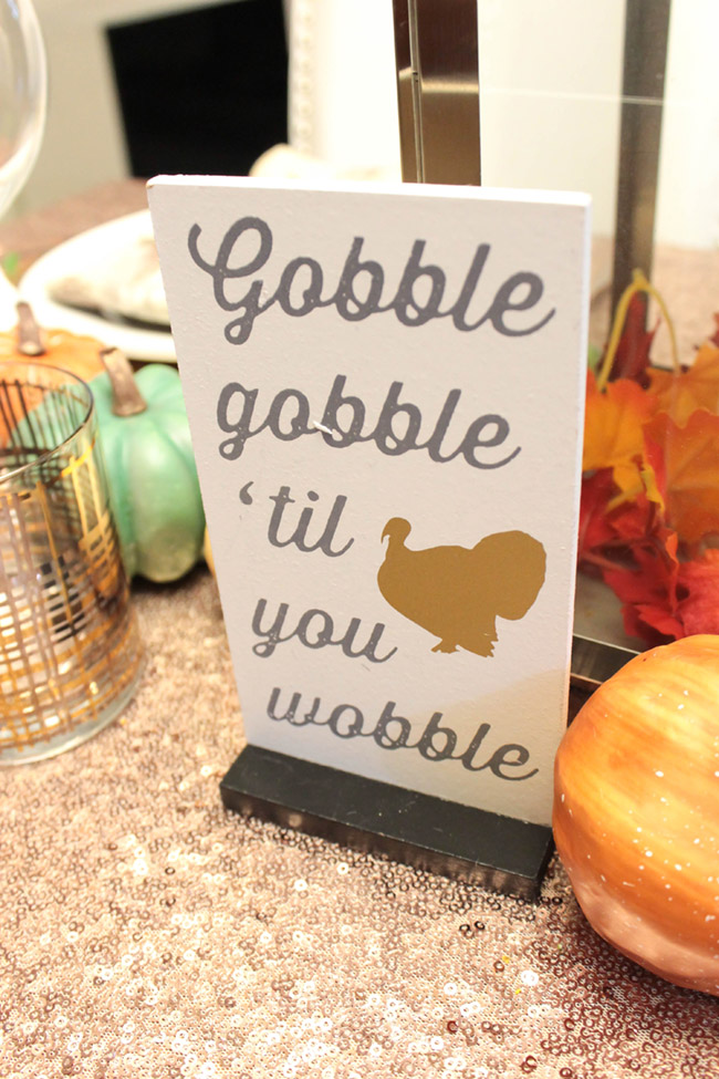 Lovely Thanksgiving Tablescape sign. So fun! - B. Lovely Events