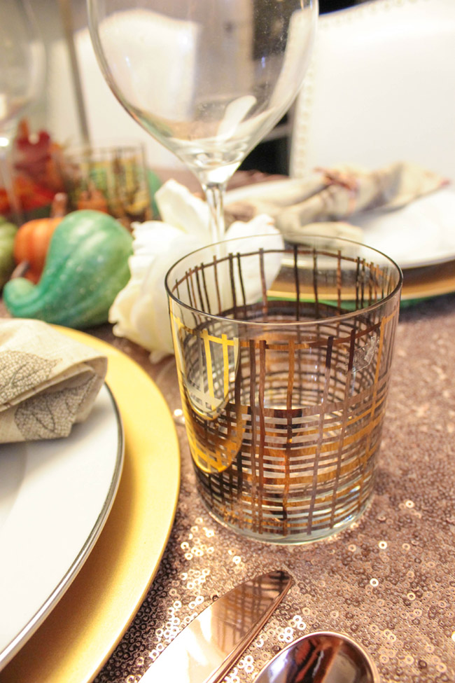 Lovely Thanksgiving Tablescape Glasses - B. Lovely Events 