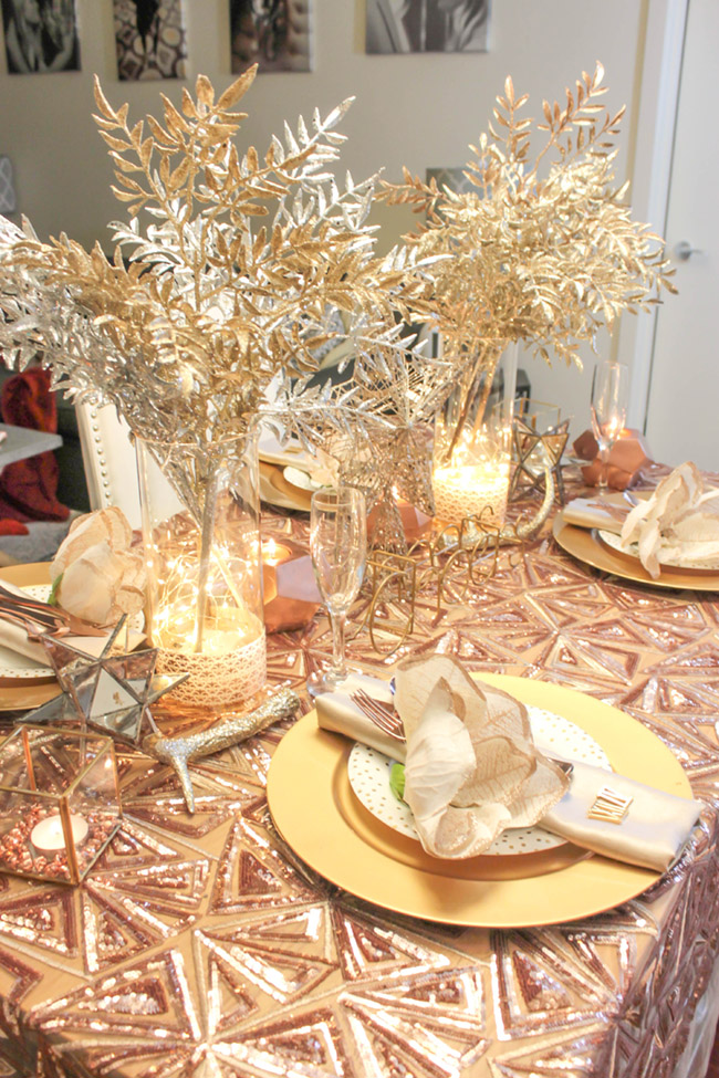 New Year's Eve Tablescape and new years centerpiece- B. Lovely Events