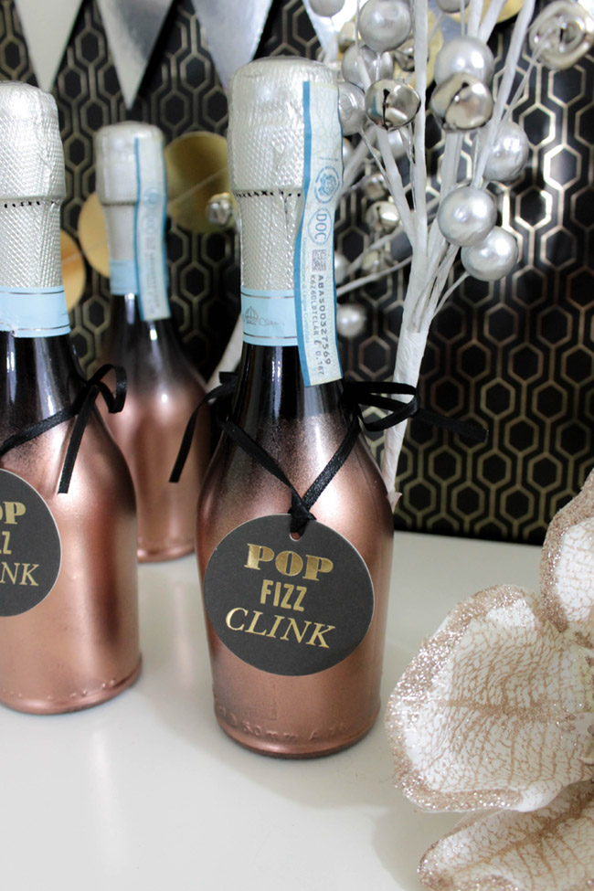 New Years eve Champagne favors - B. Lovely Events