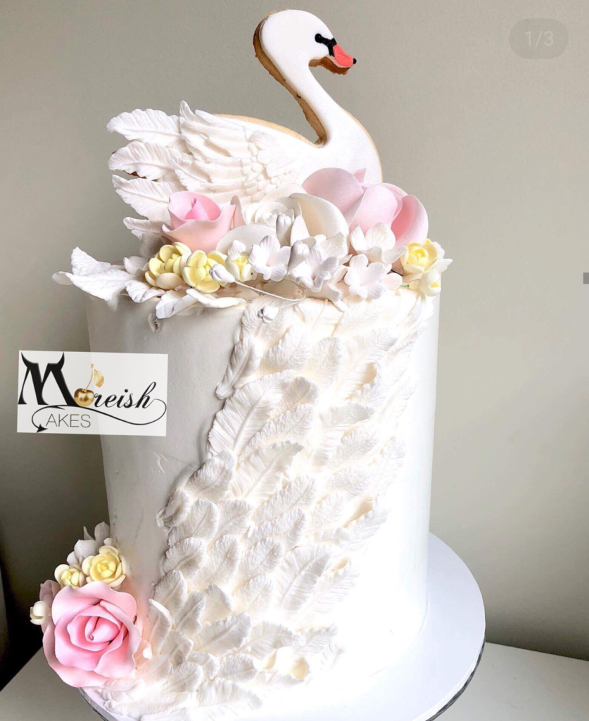 Swan Cake Topper - CMC Gold