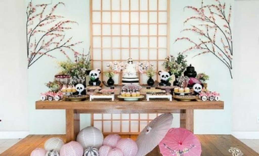 love the pinks in this panda party-See more Panda Party ideas on B. Lovely Events