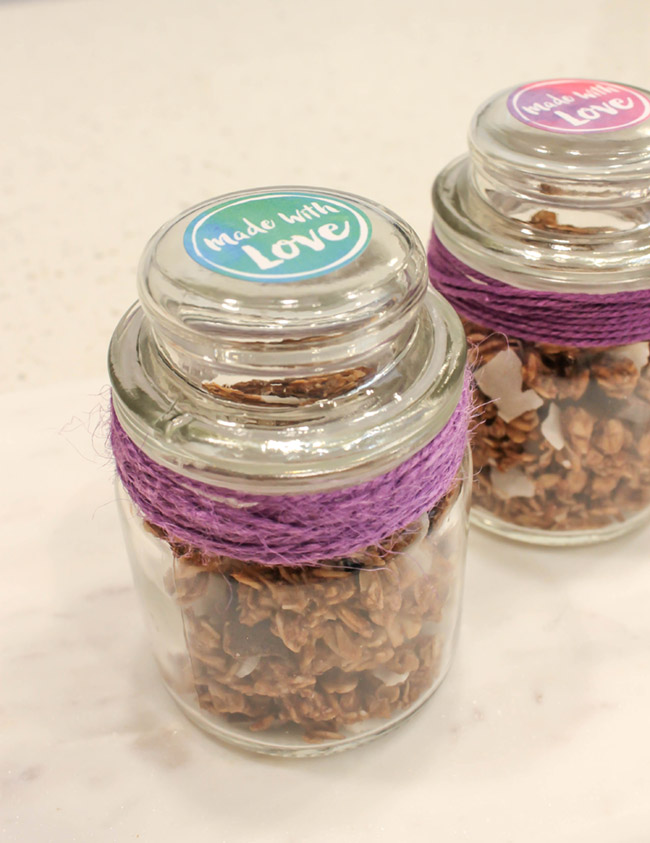 Granola jars granola gifts - Made with love!- B. Lovely Events