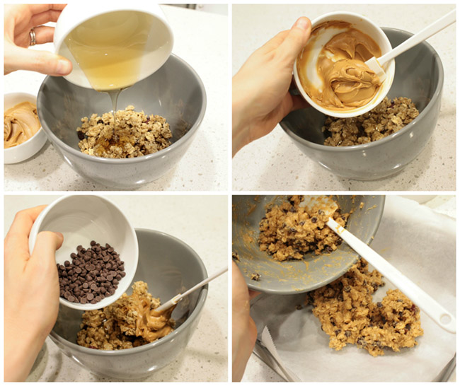 Granola bite recipe tutorial steps- B. Lovely Events