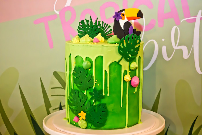 Lovely Toucan party cake! - See More Toucan Party Ideas at B. Lovely Events
