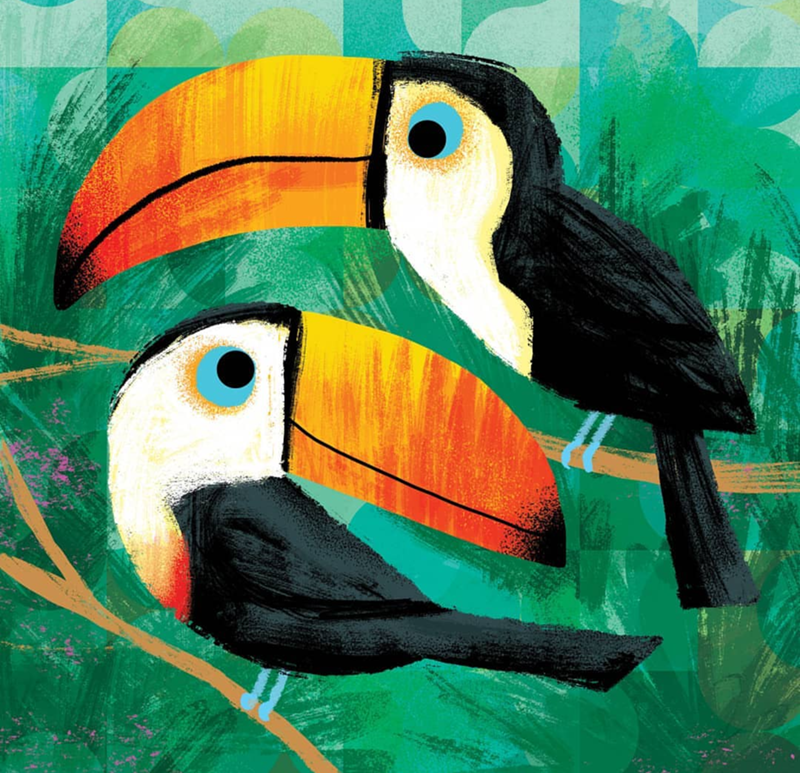 love these painted toucans - See More Toucan Party Ideas at B. Lovely Events