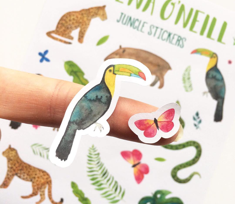 love these toucan stickers! - See More Toucan Party Ideas at B. Lovely Events