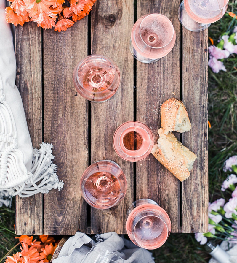 Beautiful Rosé set up! - See our favorite Rosé Party Ideas on B. Lovely Events!