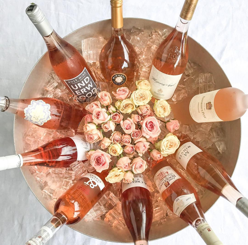 The best bottle of Rosé set up ever!- See our favorite Rosé Party Ideas on B. Lovely Events!