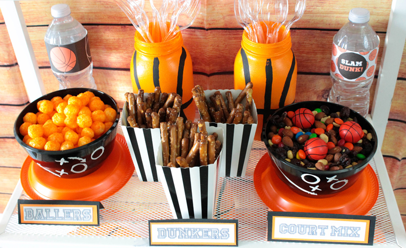 Love these basketball party treats! #kidsparty #kidsbirthday