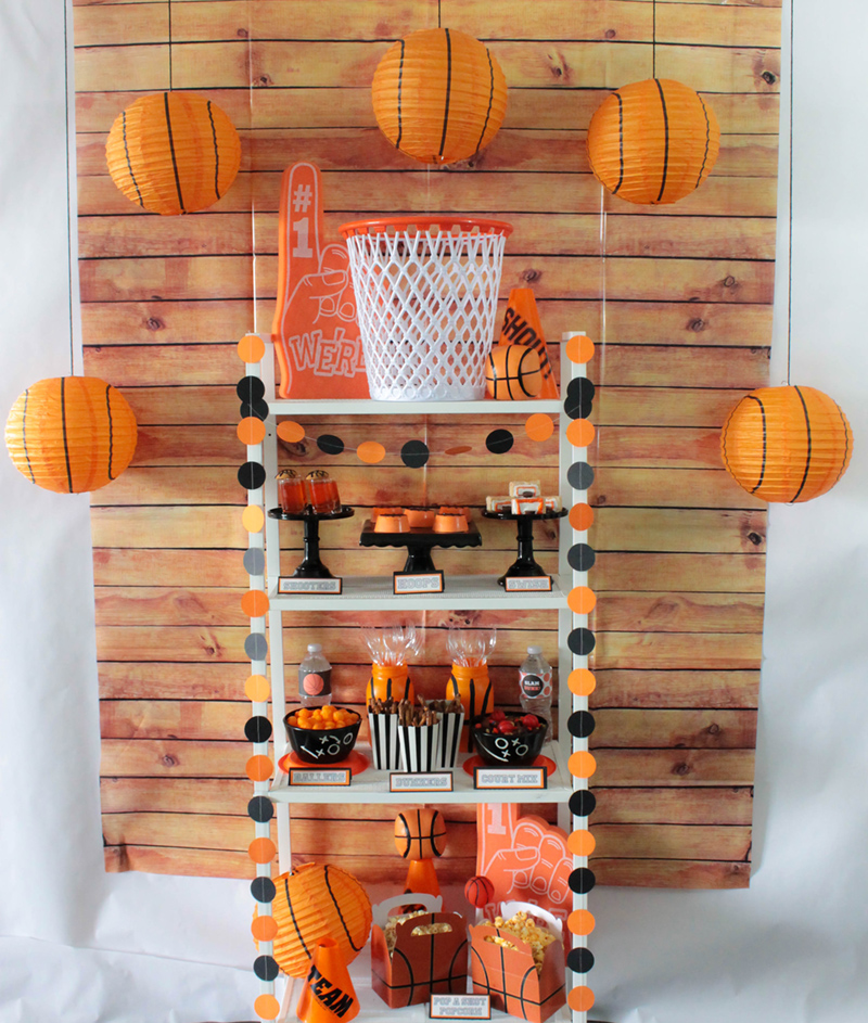 This Basketball party is a slam dunk! #basketball #kidsparty #basektballparty #basketballideas