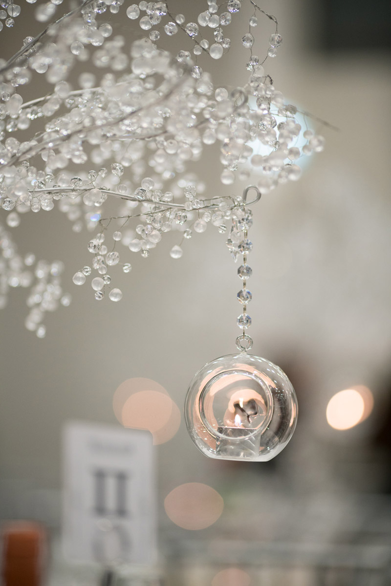 Votive Candle Centerpiece Ideas - See the details on B. Lovely Events