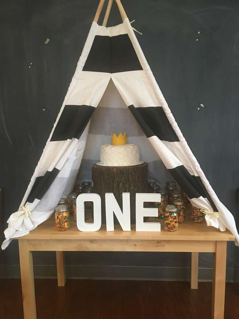 Fun tent for a wild one party- See More Wild One Party Ideas and Inspirations On B. Lovely Events! #birthday #birthdayparty #kidsparty #1stbirthday