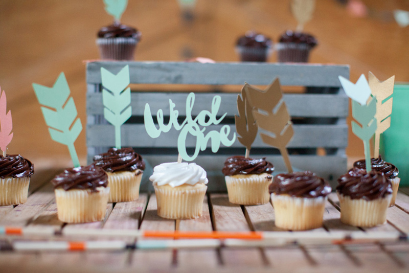 Love these wile one cupcakes! - See More Wild One Party Ideas and Inspirations On B. Lovely Events! #birthday #birthdayparty #kidsparty #1stbirthday
