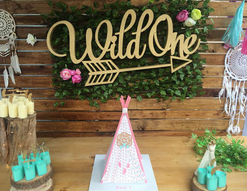 Love this girly wild one party - See More Wild One Party Ideas and Inspirations On B. Lovely Events! #birthday #birthdayparty #kidsparty #1stbirthday