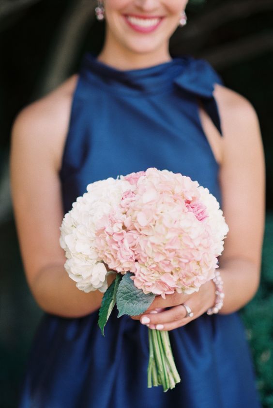 Pink Wedding Bouquet Hydrangea- See more wedding bouquet ideas on B. Lovely Events!
