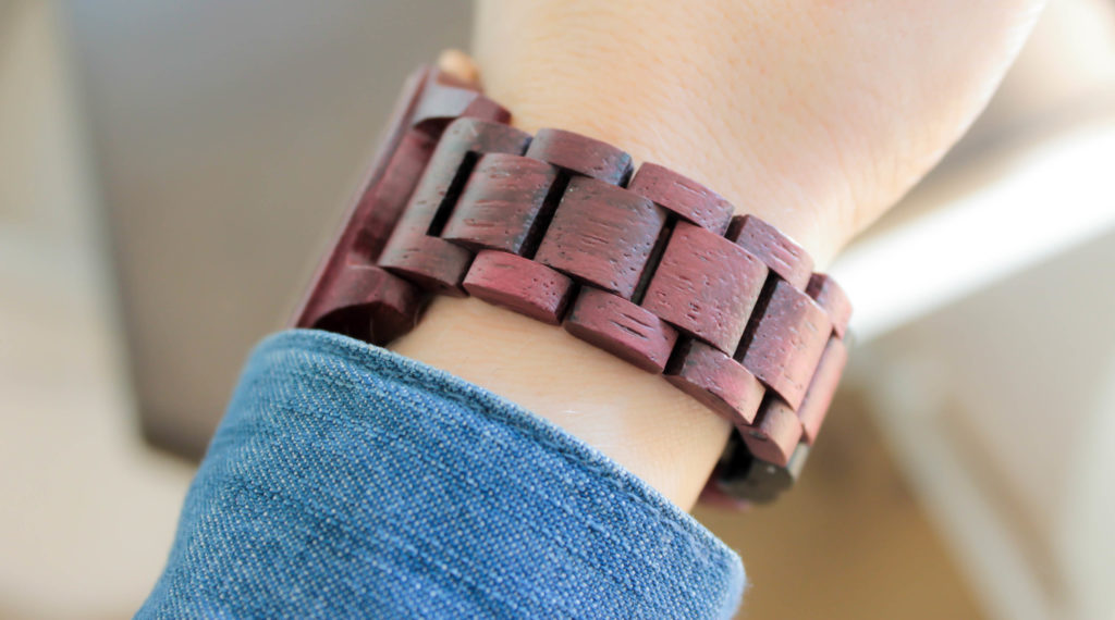 Purpleheart wood watch band JORD- 