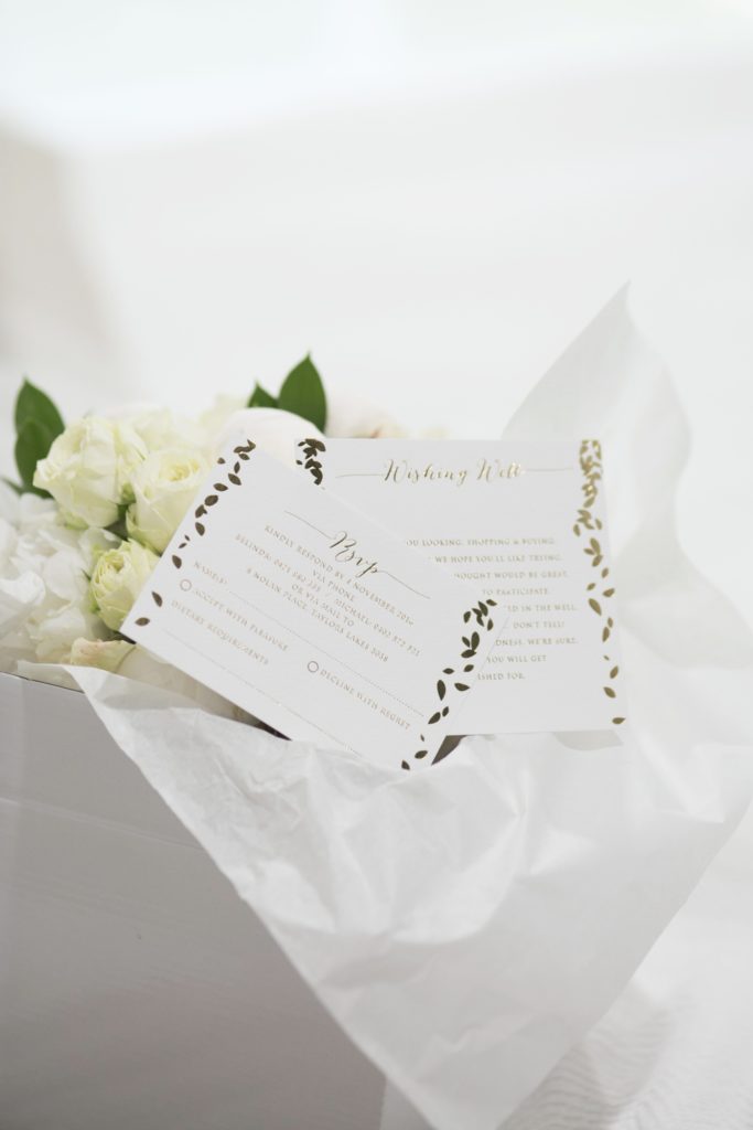 white wedding rose Wedding invitation - See all the beautiful details on B. Lovely Events! #wedding #realwedding #weddingideas #weddingtips #weddingdecorations