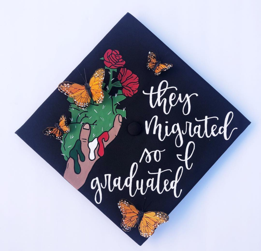 love this decorated graduation cap!- See more graduation caps on B. Lovely Events! #graduation #graduationcap