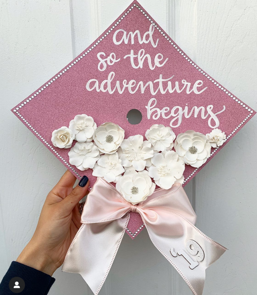 the most adorable decorate graduation hat- See more graduation caps on B. Lovely Events! #graduation #graduationcap
