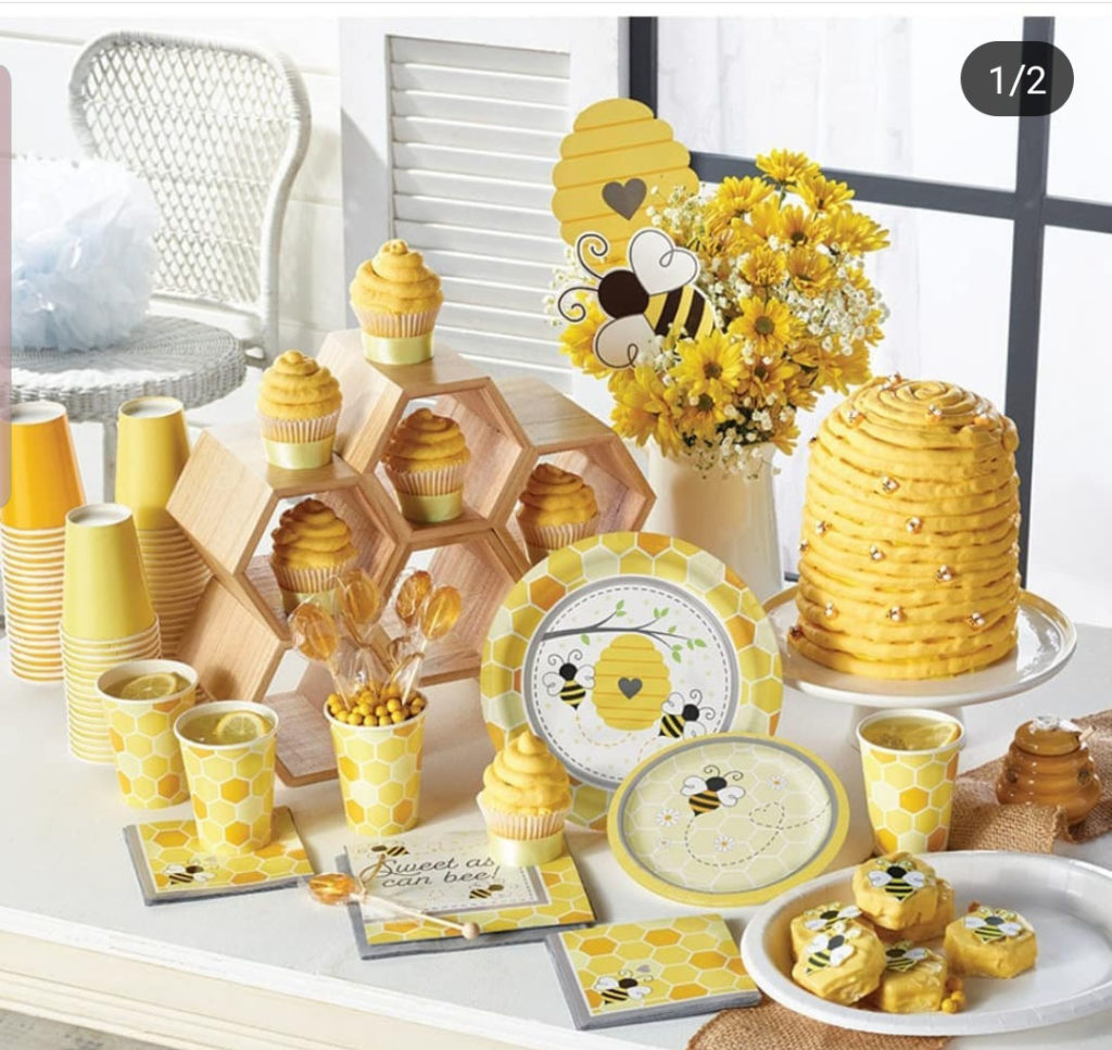 Bee Party supplies that are so cute! - See More Bee Party Ideas at B. Lovely Events