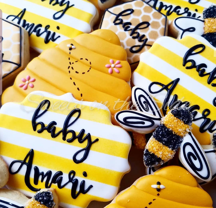Fun Bee Cookies! - See More Bee Party Ideas at B. Lovely Events